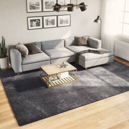 Berkfield Home Rug Short Pile Soft & Washable Anthracite 240x340 cm in Dark Grey - Size: 100 cm diameter - thumbnail 2