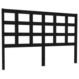 Berkfield Home Beautiful Bed Headboard Black 145.5x4x100 cm Solid Wood Pine - thumbnail 3