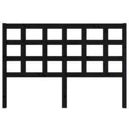 Berkfield Home Beautiful Bed Headboard Black 145.5x4x100 cm Solid Wood Pine - thumbnail 1