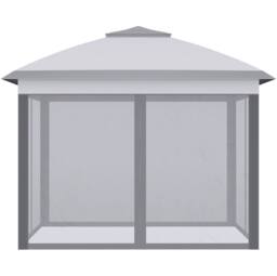 STILVORA Pop-Up Gazebo 3.3 m with Mesh Sidewalls in Grey - thumbnail 8