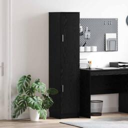 Berkfield Home Modern Buffet Cabinet Black oak Engineered wood Medium Buffet Cabinet - thumbnail 2