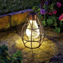 Marco Paul 23cm Bronze Metal Firefly Solar Powered Garden Lantern