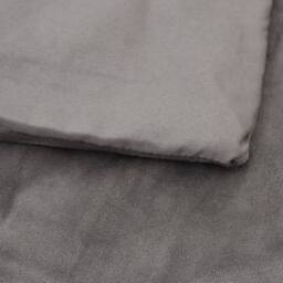Berkfield Home Weighted Blanket with Cover Grey 200x200 cm 13 kg Fabric - thumbnail 4