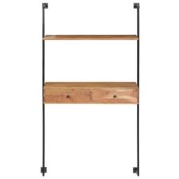 Berkfield Home Wall Desk 90x40x170 cm Solid Acacia Wood in Brown - Size: 90 x 40 x 170 cm - thumbnail 3