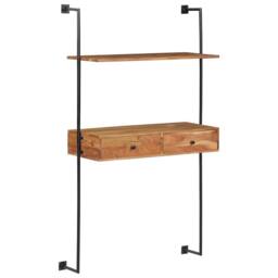 Berkfield Home Wall Desk 90x40x170 cm Solid Acacia Wood in Brown - Size: 90 x 40 x 170 cm - thumbnail 9
