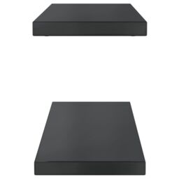 Berkfield Home Wall Shelves 2 pcs 75x23.5x3 cm Black Stainless Steel - thumbnail 6