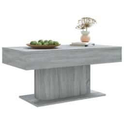 Berkfield Home Modern Coffee Table Grey Sonoma 96x50x45 cm Engineered Wood - Size: 96 x 50 x 45 cm - thumbnail 4