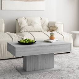 Berkfield Home Modern Coffee Table Grey Sonoma 96x50x45 cm Engineered Wood - Size: 96 x 50 x 45 cm - thumbnail 2