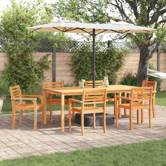 Berkfield Home 9-Piece Garden Dining Set - Solid Acacia Wood in Brown - image 1