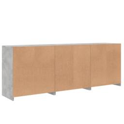 Berkfield Home Sideboard with LED Lights Concrete Grey 181.5x37x67 cm - thumbnail 8