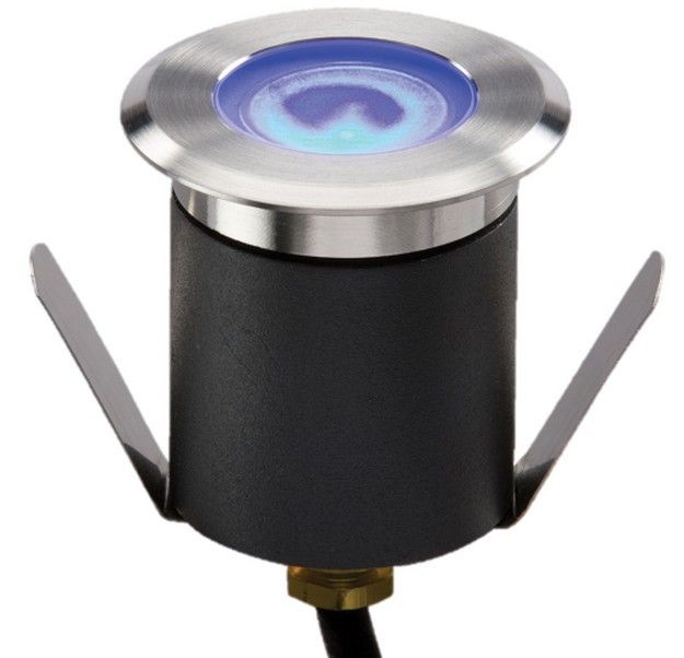Netlighting High Output LED Blue Mini Ground Light comes with cable. NonDimmable 230V IP65 1.5W in Grey