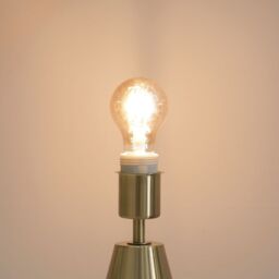 ValueLights Jax Antique Brass Dimmable Touch Table Lamp with Velvet Drum Shade with LED Bulb in Gold - thumbnail 4
