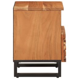 Berkfield Home Bedside Cabinet 40x33x46 cm Solid Wood Acacia in Brown - Size: 40 x 33 x 46 cm - thumbnail 4