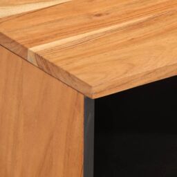 Berkfield Home Bedside Cabinet 40x33x46 cm Solid Wood Acacia in Brown - Size: 40 x 33 x 46 cm - thumbnail 6