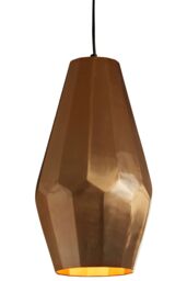 Orsina Aluminum Copper Finish Large Pendant Light, Ceiling Pendant Light for Dining Room, Lounge in Gold - thumbnail 2
