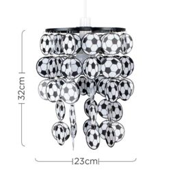 ValueLights Football Droplet Ceiling Pendant Shade with 6w Bulb in Black - thumbnail 5