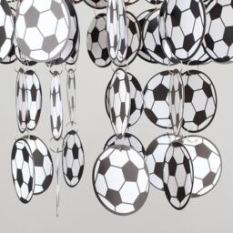 ValueLights Football Droplet Ceiling Pendant Shade with 6w Bulb in Black - thumbnail 2