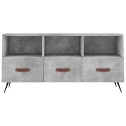 Berkfield Home TV Cabinet Concrete Grey 102x36x50 cm Engineered Wood - Size: 102 x 36 x 50 cm - thumbnail 5