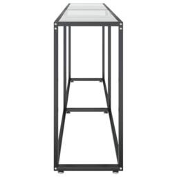 Berkfield Home Console Table Transparent 200x35x75.5cm Tempered Glass in Clear - Size: 200x35x75.5 cm - thumbnail 4