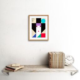 "Artery8 Wall Art Print Tour Nihonbuyo Japan Geisha Artwork Framed 9X7 Inch in Beige - Size: W7"" x H9""" - thumbnail 2