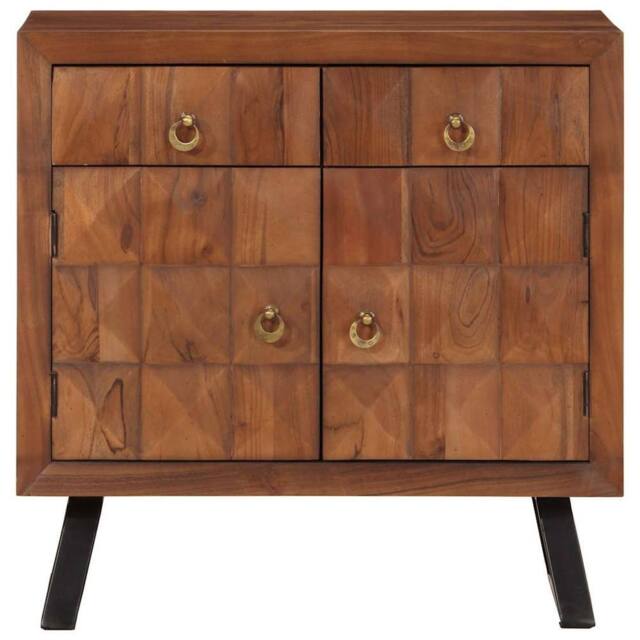 Berkfield Home Comfortable Drawer Cabinet Honey Brown 70x35x70 cm Solid Wood Acacia - Size: 70 x 35 x 70 cm - image 1