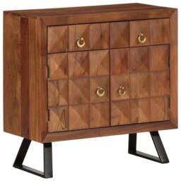 Berkfield Home Comfortable Drawer Cabinet Honey Brown 70x35x70 cm Solid Wood Acacia - Size: 70 x 35 x 70 cm - thumbnail 2