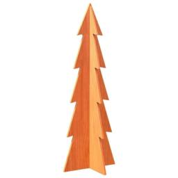 Berkfield Home Wooden Christmas Tree for Decoration Wax Brown 112 cm Solid Wood Pine - thumbnail 1