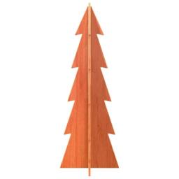 Berkfield Home Wooden Christmas Tree for Decoration Wax Brown 112 cm Solid Wood Pine - thumbnail 4