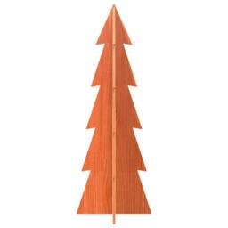 Berkfield Home Wooden Christmas Tree for Decoration Wax Brown 112 cm Solid Wood Pine - thumbnail 3