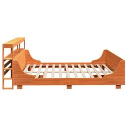 Berkfield Home Bed Frame without Mattress Wax Brown 200x200 cm Solid Wood Pine - thumbnail 7
