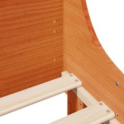 Berkfield Home Bed Frame without Mattress Wax Brown 200x200 cm Solid Wood Pine - thumbnail 9