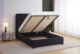 Seconique Madison Ottoman 5' Bed (King) in Black - Size: King - thumbnail 2