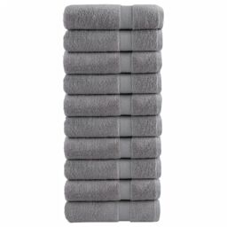 Berkfield Home Premium Shower Towels SOLUND 10pcs Grey 70x140cm 600gsm
