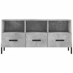 Berkfield Home TV Cabinet Concrete Grey 102x36x50 cm Engineered Wood - Size: 102 x 36 x 50 cm - thumbnail 5