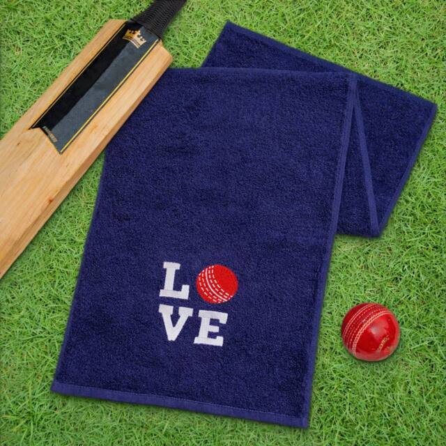 Duncan Stewart Love Sports Cricket Towel in Navy - image 1