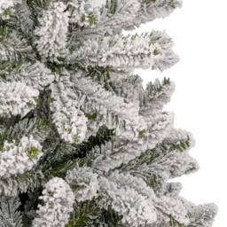 Berkfield Home Beautiful Artificial Hinged Christmas Tree with Flocked Snow 240 cm in White - thumbnail 6