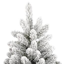 Berkfield Home Beautiful Artificial Hinged Christmas Tree with Flocked Snow 240 cm in White - thumbnail 4