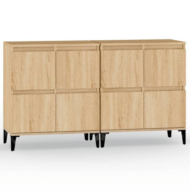 Berkfield Home Sideboards 2 pcs Sonoma Oak 60x35x70 cm Engineered Wood in Brown - Size: 60 x 35 x 70 cm - image 1
