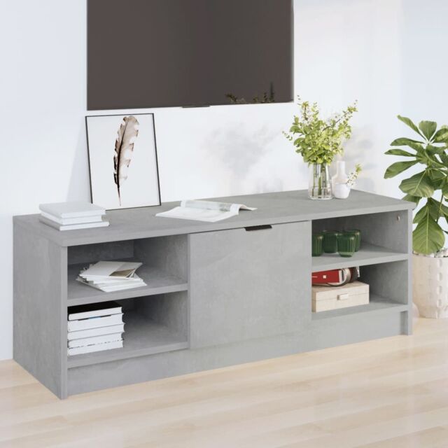 Berkfield Home TV Cabinet Concrete Grey 102x35.5x36.5 cm Engineered Wood - image 1