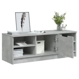 Berkfield Home TV Cabinet Concrete Grey 102x35.5x36.5 cm Engineered Wood - thumbnail 5