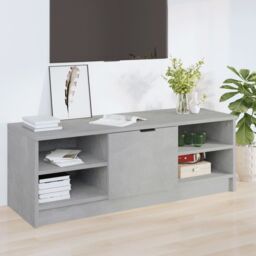 Berkfield Home TV Cabinet Concrete Grey 102x35.5x36.5 cm Engineered Wood - thumbnail 1