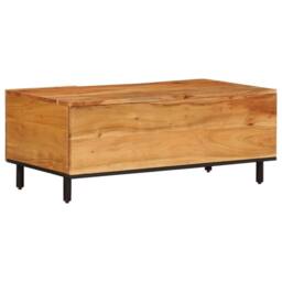 Berkfield Home Coffee Table 100x54x40 cm Solid Wood Acacia in Brown - Size: 100 x 54 x 40 cm - thumbnail 7