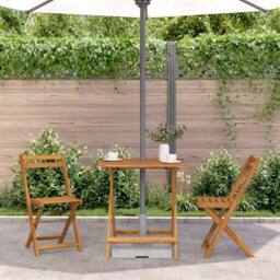 Berkfield Home Durable Folding Garden Table 70x70x75 cm Solid Acacia Wood in Brown - Size: 70 x 70 x 75 cm - thumbnail 1