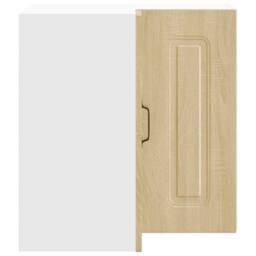 Berkfield Home Kitchen Wall Corner Cabinet Kalmar Sonoma Oak Engineered Wood in Light Tan - thumbnail 6