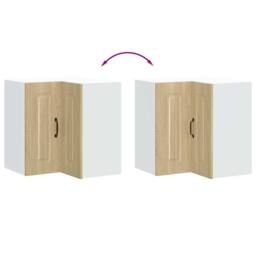 Berkfield Home Kitchen Wall Corner Cabinet Kalmar Sonoma Oak Engineered Wood in Light Tan - thumbnail 8