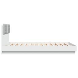 Berkfield Home Bed Frame with LED without Mattress White 120x200 cm - Size: Small Double - thumbnail 7