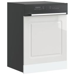 Berkfield Home Dishwasher Panel¬†Kalmar¬†High Gloss White¬†60x1.5x67 cm Engineered Wood in White - Size: 60x1.5x67 cm - thumbnail 1