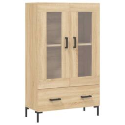 Berkfield Home Highboard Sonoma Oak 69.5x31x115 cm Engineered Wood in Light Tan