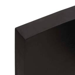 Berkfield Home Table Top Dark Grey 180x60x(2-6) cm Treated Solid Wood Live Edge in Dark Brown - thumbnail 8