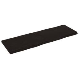 Berkfield Home Table Top Dark Grey 180x60x(2-6) cm Treated Solid Wood Live Edge in Dark Brown - thumbnail 3